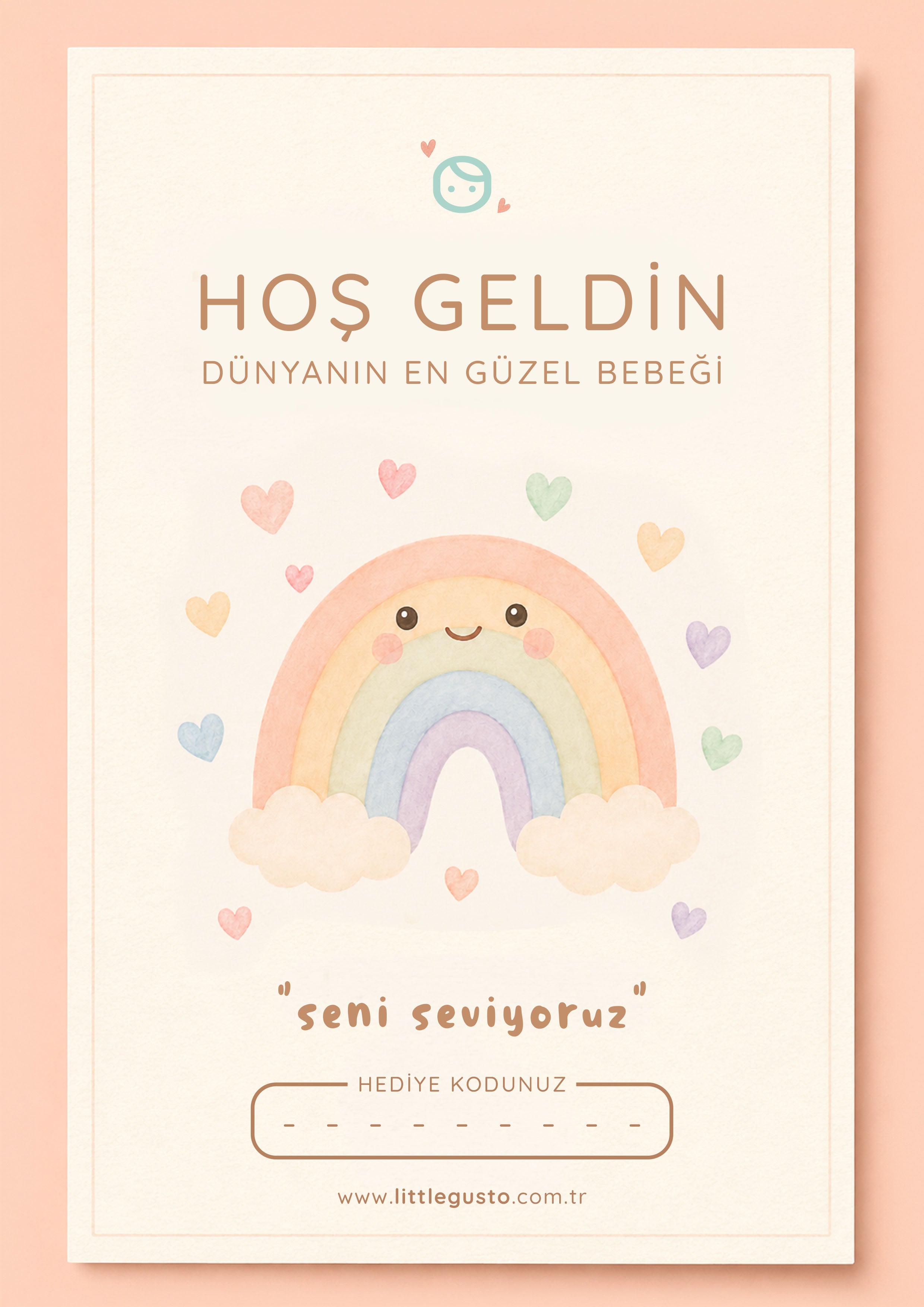 Gökkuşağı Hoşgeldin Hediye Kartı Hediye Kartı Little Gusto