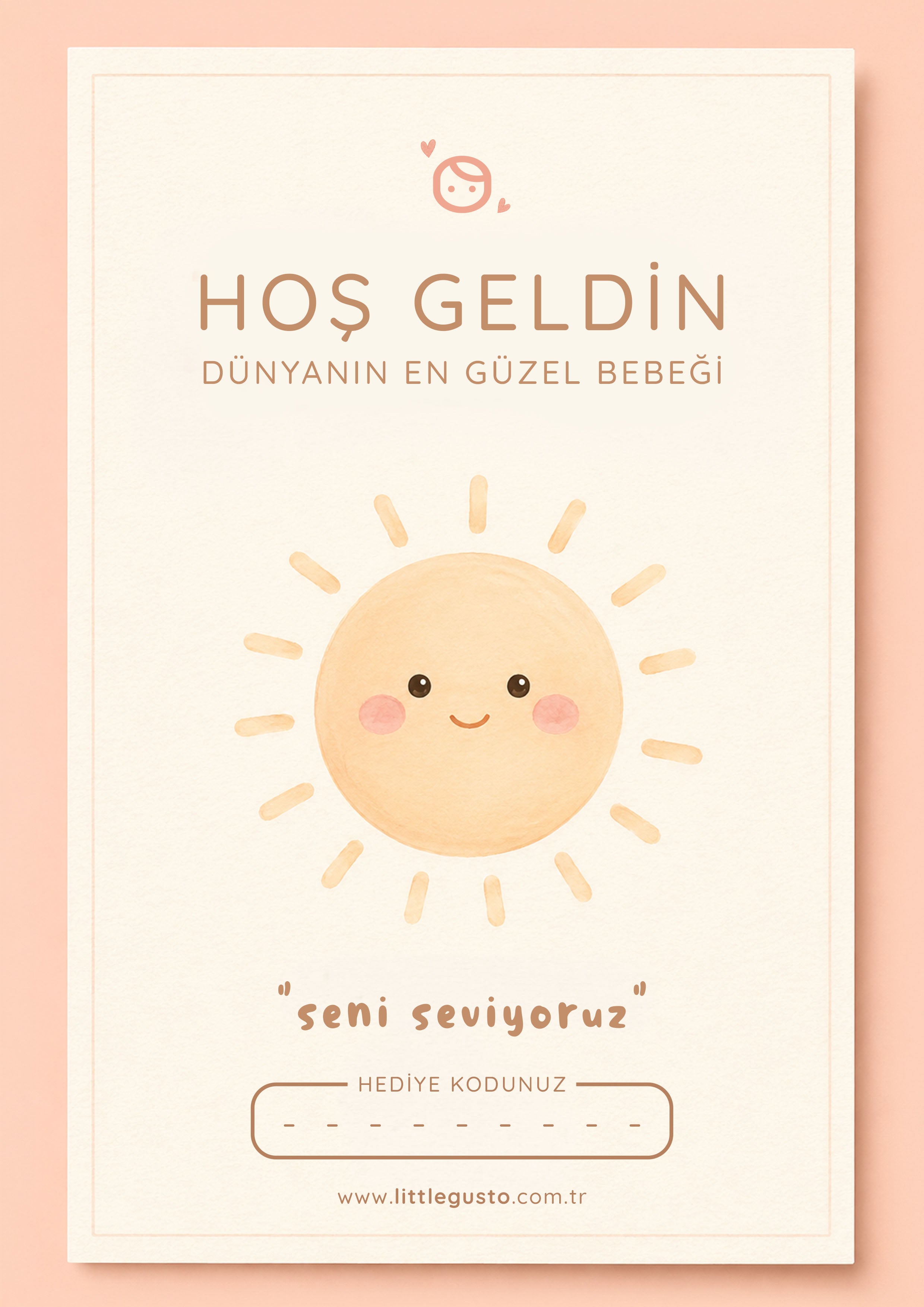 Güneş Hoşgeldin Hediye Kartı Hediye Kartı Little Gusto
