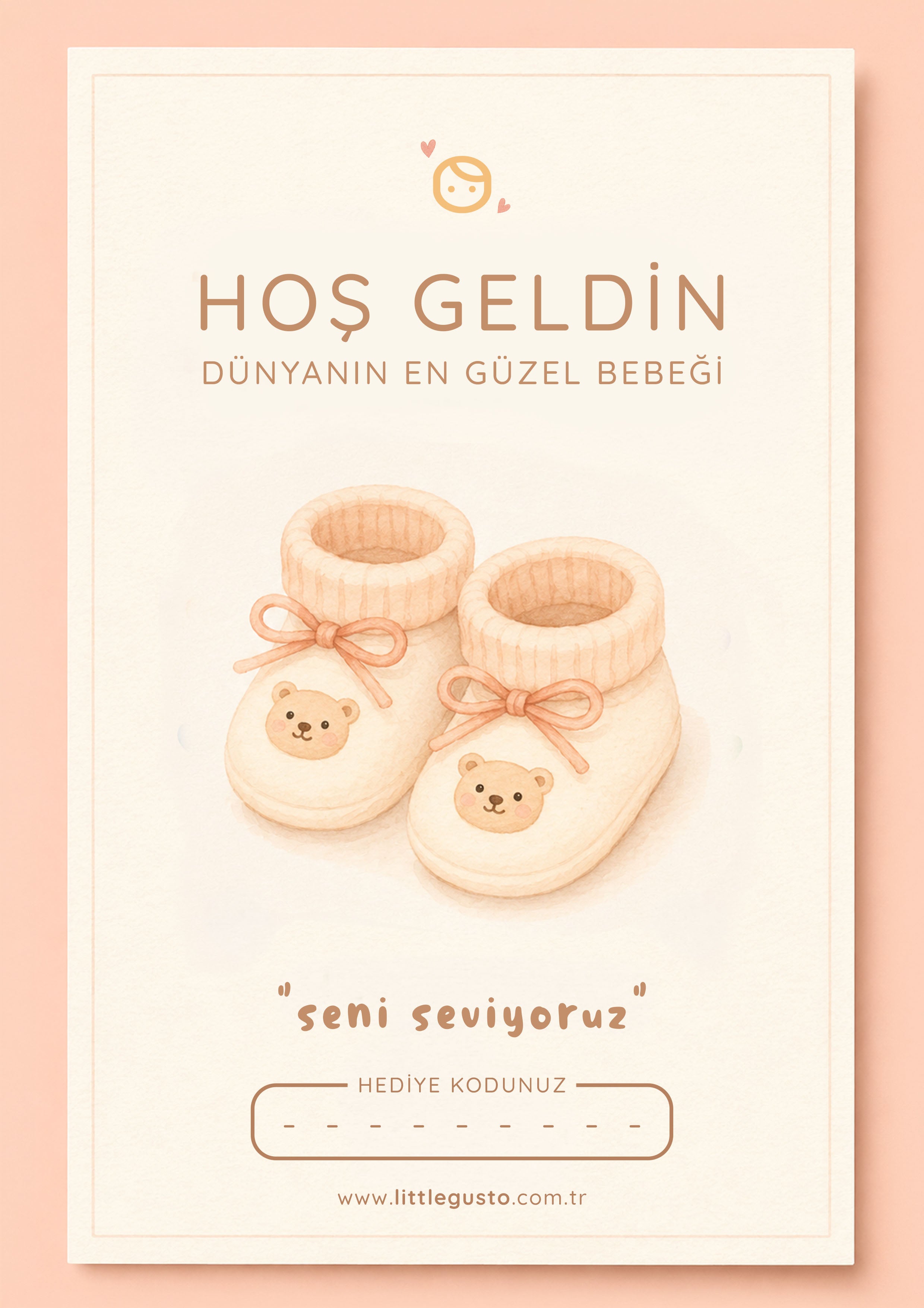 Hoşgeldin Hediye Kartı Patik Hediye Kartı Little Gusto