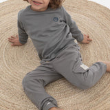 Jogger Pantolon Çocuk Gri Organik Pamuk - Little Gusto - Çocuk Pantolon