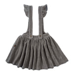 Kadife Jile Elbise Bebek Gri - Little Gusto
