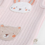 Kapitone Aplikeli Pembe Bebek Yelek - Little Gusto