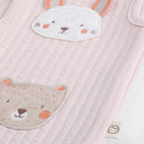 Kapitone Aplikeli Pembe Bebek Yelek - Little Gusto