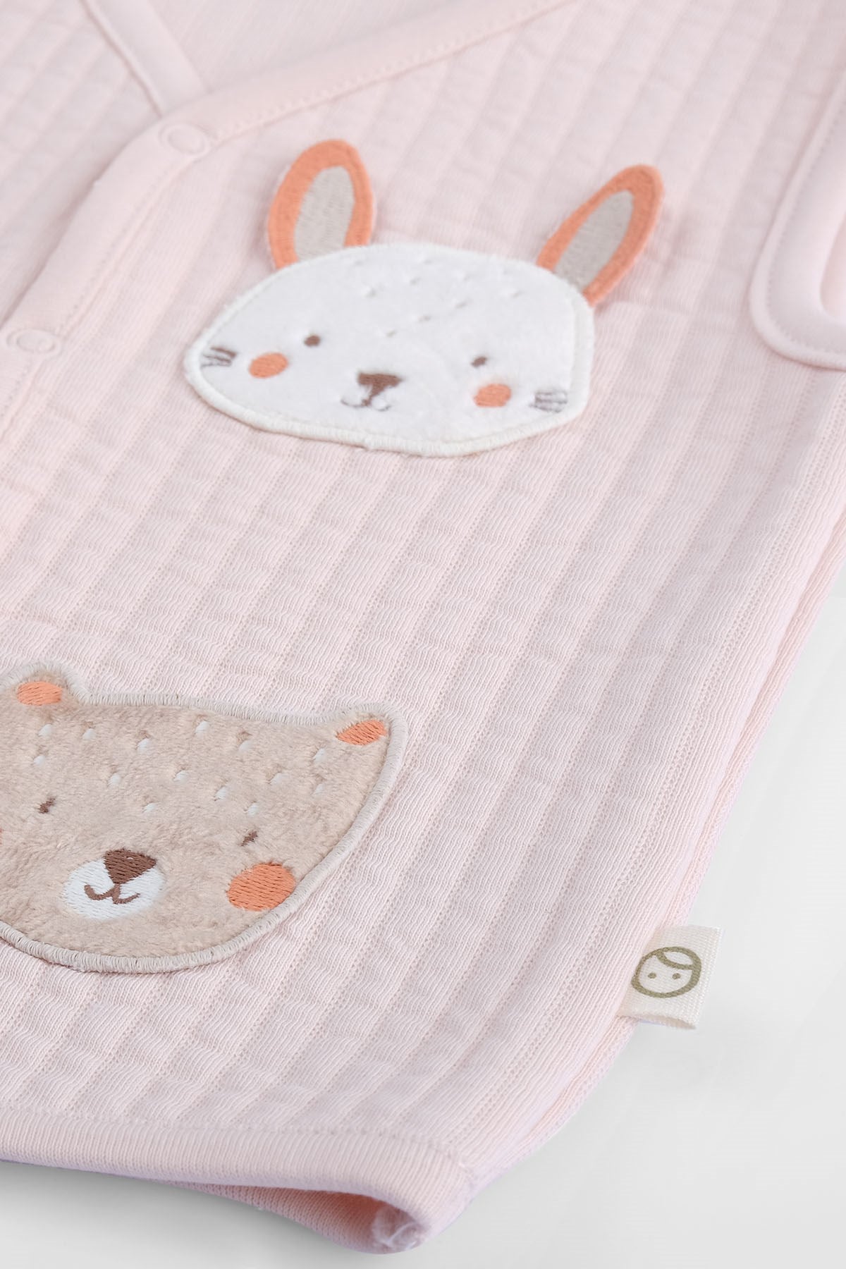 Kapitone Aplikeli Pembe Bebek Yelek - Little Gusto