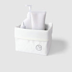 Kapitone Organik Pamuk Organizer Sepet 15x17 cm Beyaz - Little Gusto