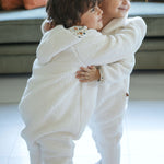 Kapüşonlu Wellsoft Tulum Bebek Beyaz - Little Gusto - 