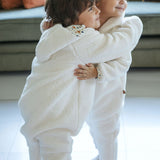 Kapüşonlu Wellsoft Tulum Bebek Beyaz - Little Gusto - 