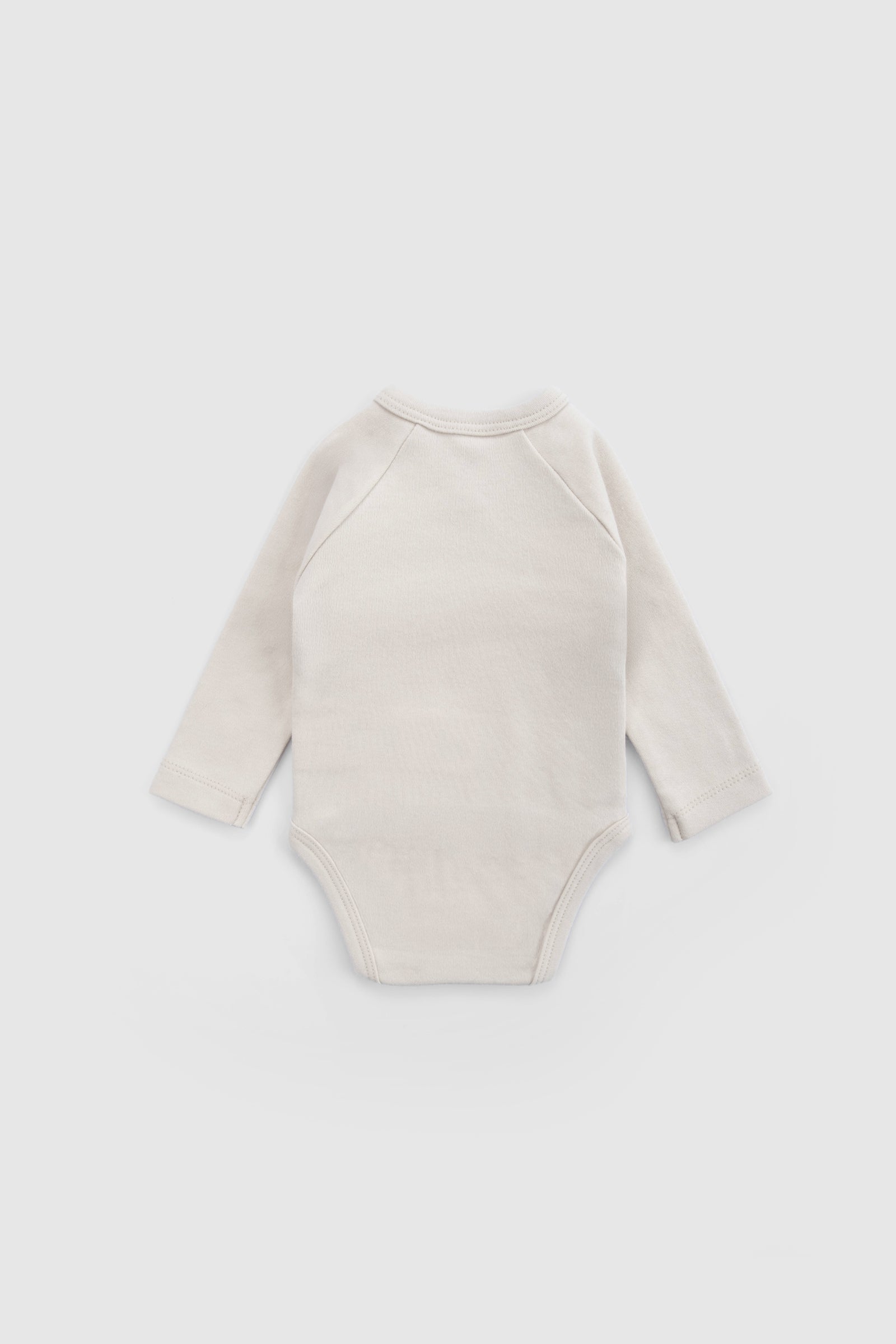 Organik Pamuk Uzun Kollu Kruvaze Bej Body Little Farm Zıbın & Body Little Gusto