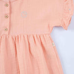 Müslin Elbise Pembe Organik Pamuk - Little Gusto - 