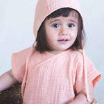Organik Pamuk Müslin Pembe İngiliz Bebek Şapka - Little Gusto - Bebek Şapka