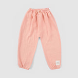 Müslin Pantolon Pembe Organik Pamuk - Little Gusto - Bebek Pantolon