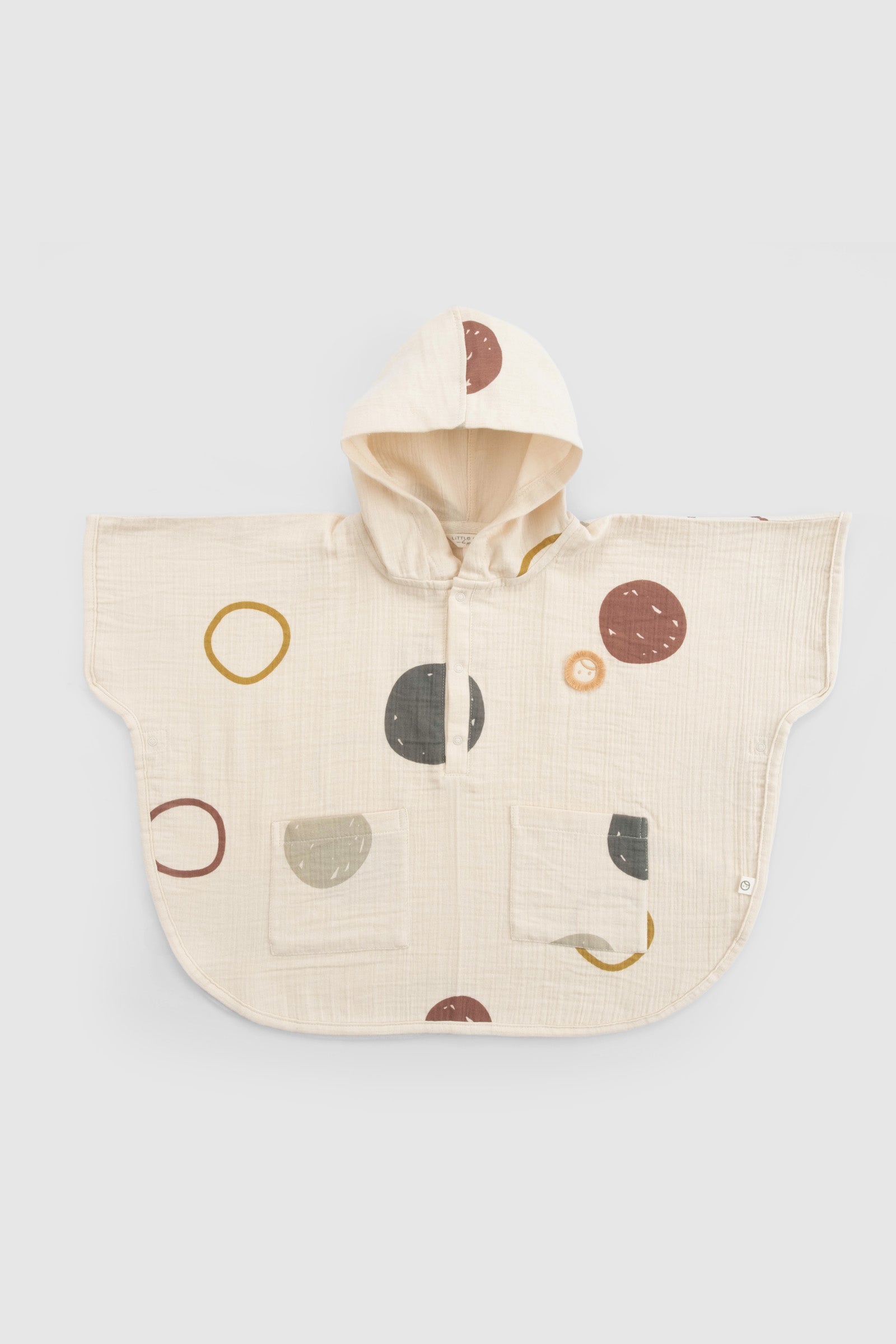 Organik Pamuk Müslin Plaj Panço Havlu Bej Panço Little Gusto