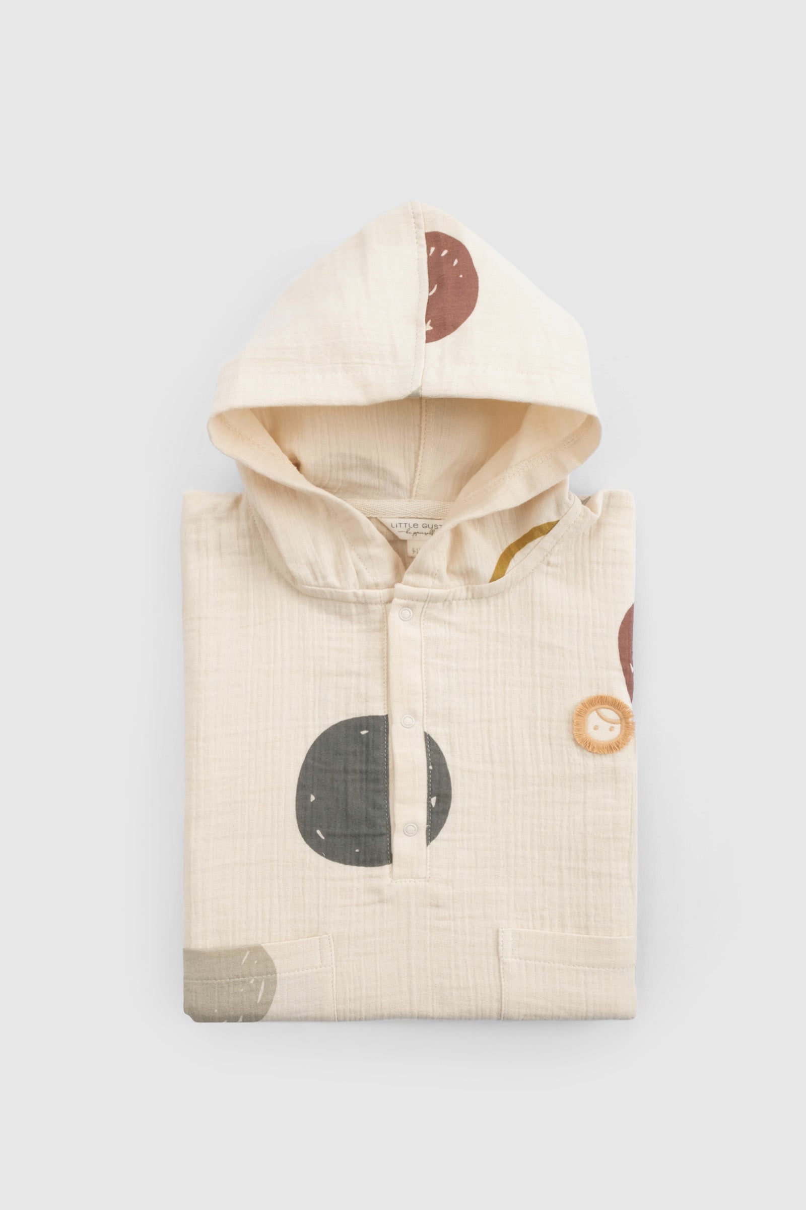 Organik Pamuk Müslin Plaj Panço Havlu Bej Panço Little Gusto