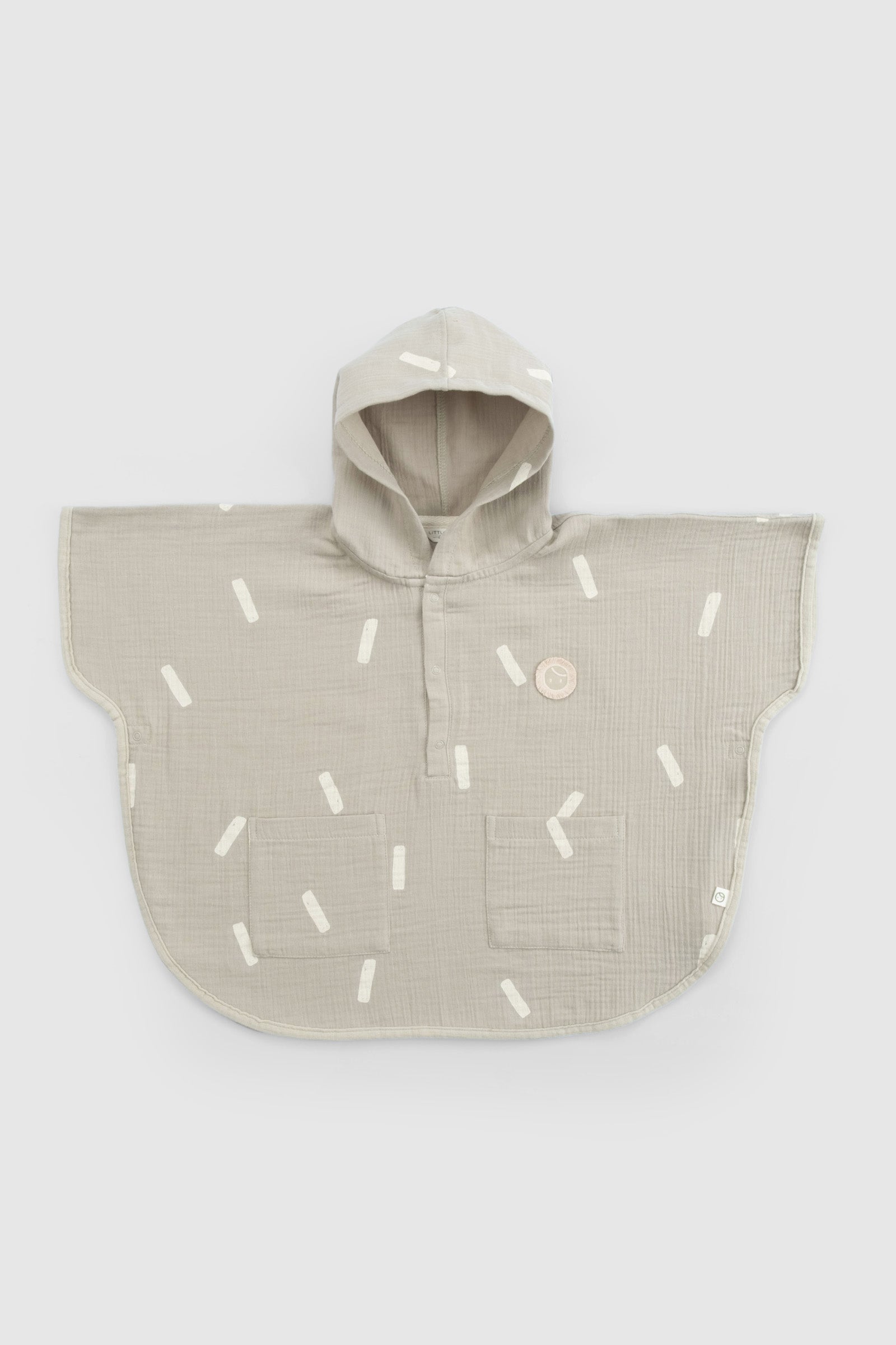 Organik Pamuk Müslin Plaj Panço Havlu Yeşil Panço Little Gusto