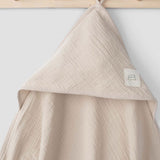Organik Pamuk Bebek Müslin Bej Kundak 100x100cm - Little Gusto - 