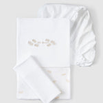 Organik Pamuk 100x150cm Feather Bebek Nevresim Yastık Seti - Little Gusto - Bebek Nevresim