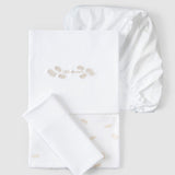 Organik Pamuk 100x150cm Feather Bebek Nevresim Yastık Seti - Little Gusto - Bebek Nevresim