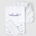 Organik Pamuk 100x150cm Paw Bebek Nevresim Yastık Seti - Little Gusto - Bebek Nevresim