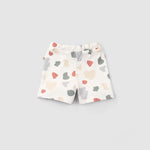 Organik Pamuk Bebek Şort Takım Animal Desenli - Little Gusto - 