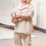 Organik Pamuk Bebek Takımı Büyük Pamuk Desenli - Little Gusto - 