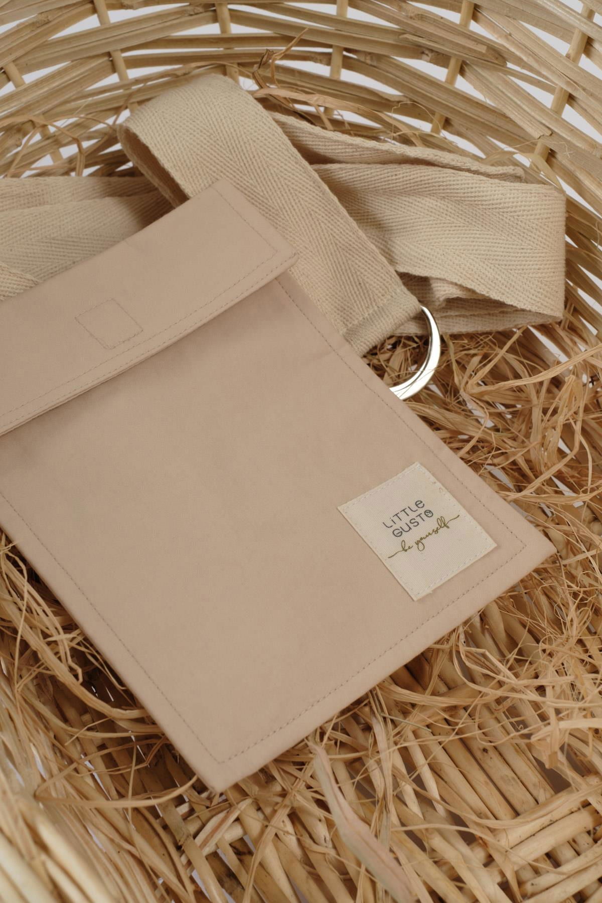 Organik Pamuk Bel Çantası Bej Organik Pamuk - Little Gusto - 