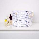 Organik Pamuk Büyük Boy Saplı Oyuncak Sepeti Paw 25x35 cm. - Little Gusto - Bebek Organizer Çanta