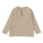 Organik Pamuk Çocuk Kaşkorse Bej Sweatshirt - Little Gusto - 
