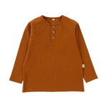 Organik Pamuk Çocuk Kaşkorse Kiremit Sweatshirt - Little Gusto - Çocuk Sweat