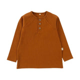 Organik Pamuk Çocuk Kaşkorse Kiremit Sweatshirt - Little Gusto - Çocuk Sweat