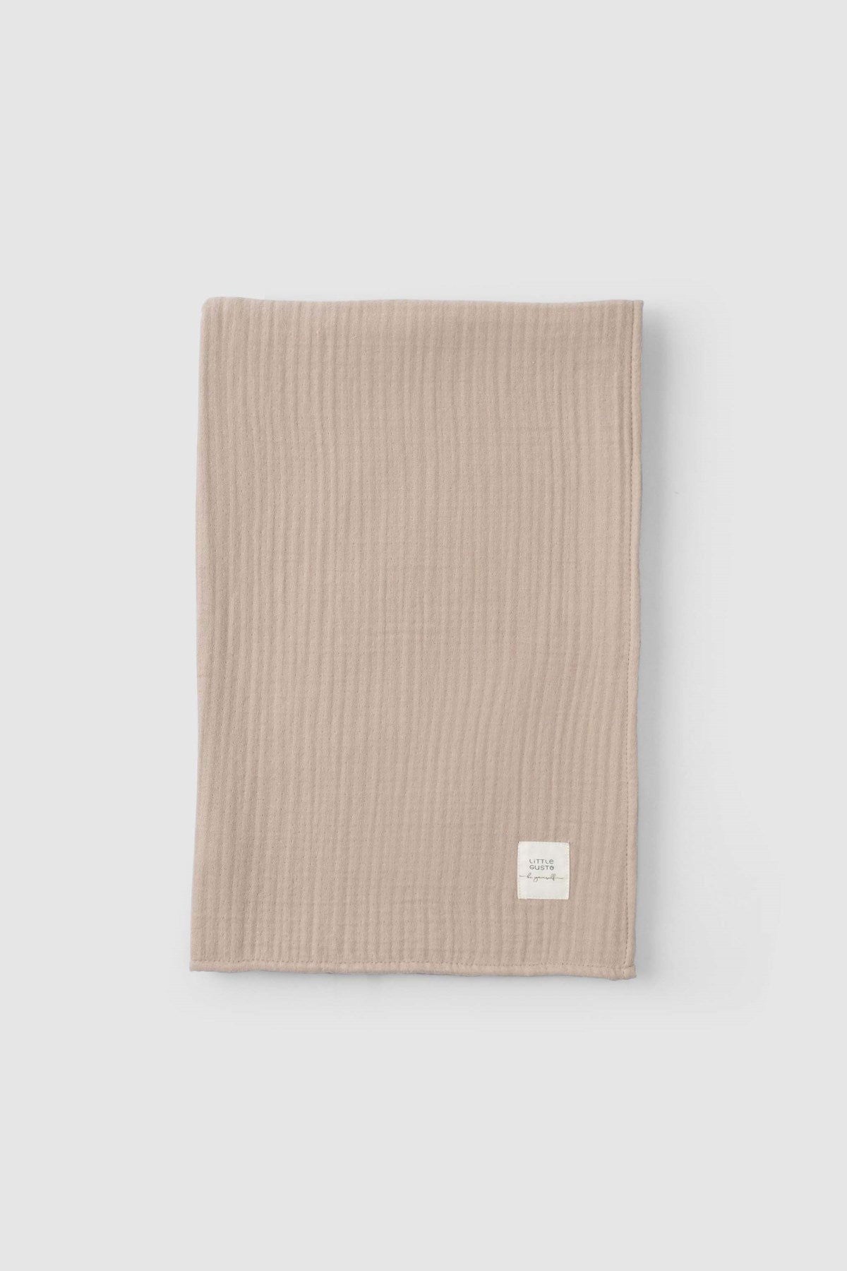 Organik Pamuk Dört Katlı Müslin Bezi Örtü 100x100 cm Bej - Little Gusto - Müslin Örtü