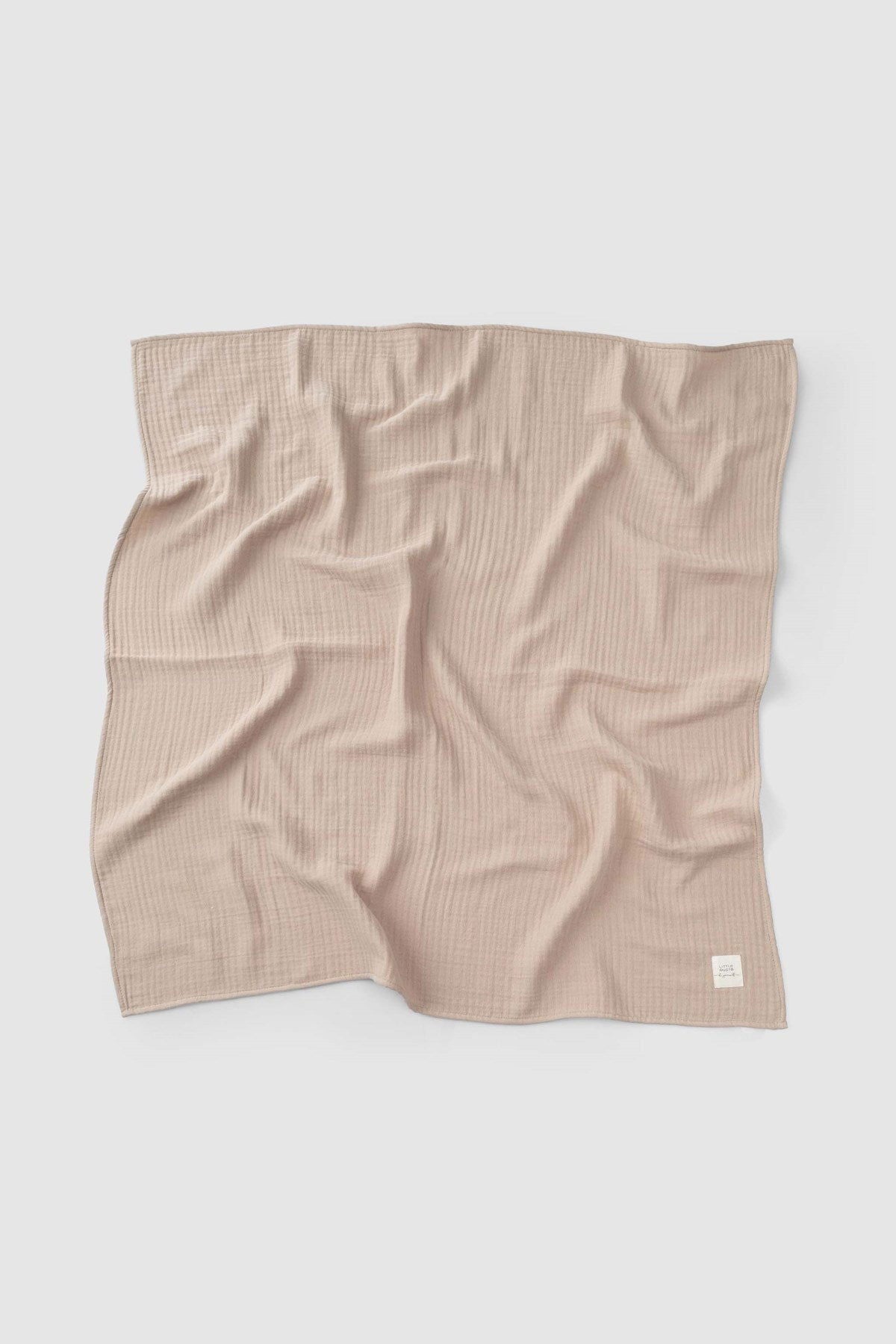 Organik Pamuk Dört Katlı Müslin Bezi Örtü 100x100 cm Bej - Little Gusto - 