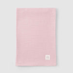 Organik Pamuk Dört Katlı Müslin Bezi Örtü 100x100 cm Pembe - Little Gusto - Müslin Örtü
