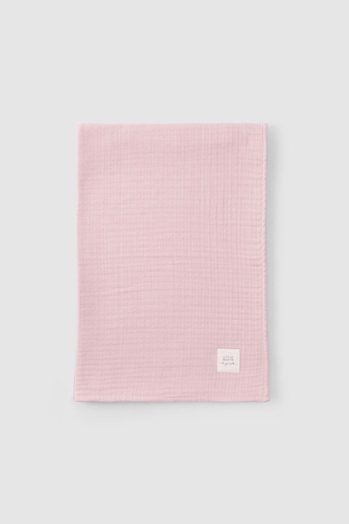 Organik Pamuk Dört Katlı Müslin Bezi Örtü 70x70cm Pembe - Little Gusto - 