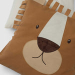 Organik Pamuk Kare Süs Yastık Aslan 40x40 - Little Gusto - 