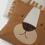 Organik Pamuk Kare Süs Yastık Aslan 40x40 - Little Gusto - 
