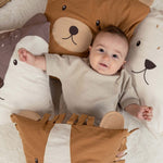 Organik Pamuk Kare Süs Yastık Ayıcık 40x40 - Little Gusto - 