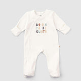 Organik Pamuk Kendinden Eldivenli Patikli 2'li Born to be Gusto Tulum Seti - Little Gusto - 