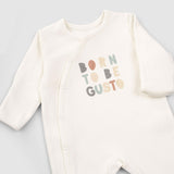Organik Pamuk Kendinden Eldivenli Patikli 2'li Born to be Gusto Tulum Seti - Little Gusto - 