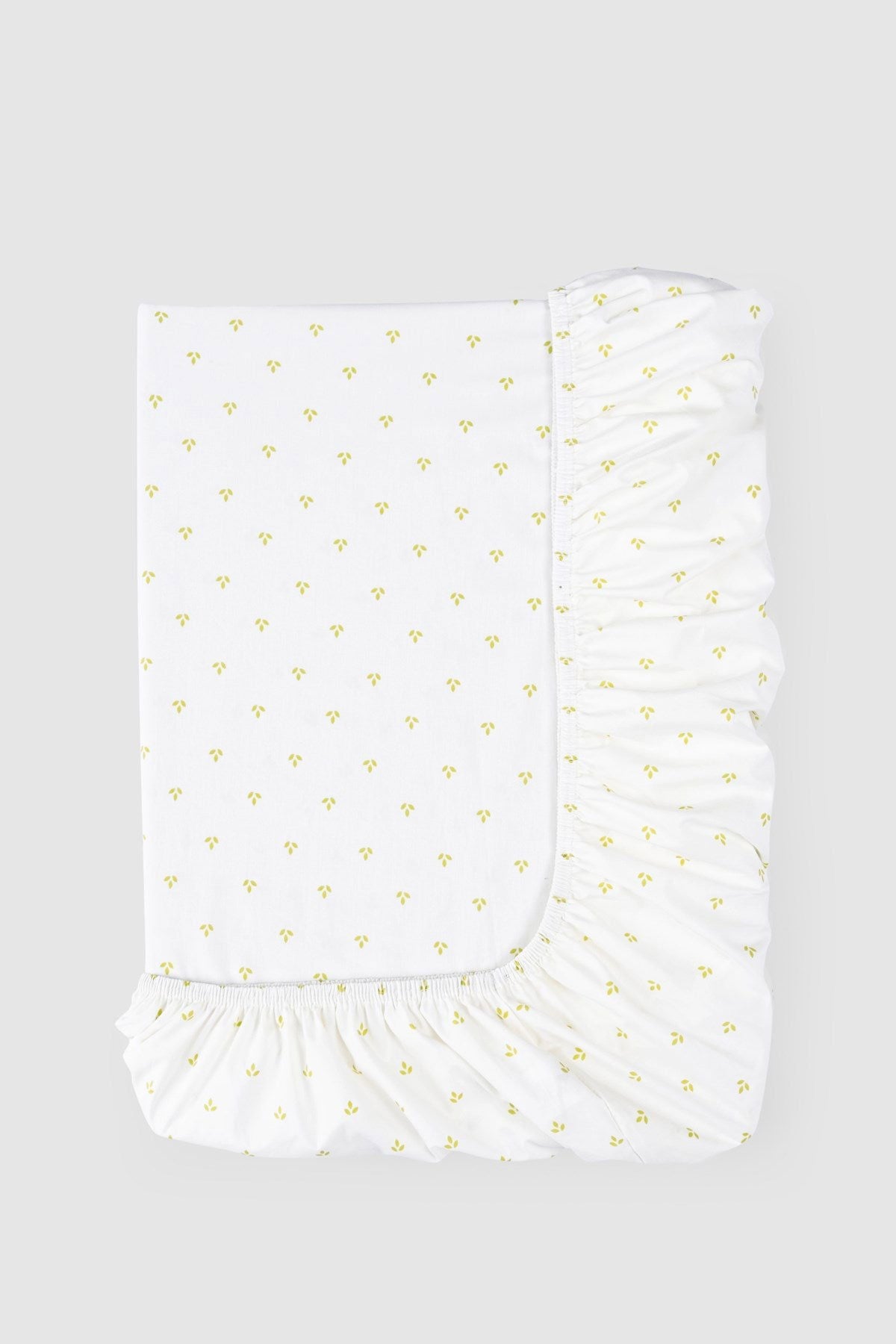 Organik Pamuk Lastikli Çarşaf ve Yastık Kılıf Seti Lotus 90x190 cm - Little Gusto - 