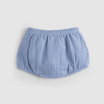 Organik Pamuk Müslin Bebek Mavi Bloomer (Külot) - Little Gusto - 
