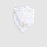 Organik Pamuk Nakışlı Üçgen Fular Piknik - Little Gusto - Çocuk fular bandana