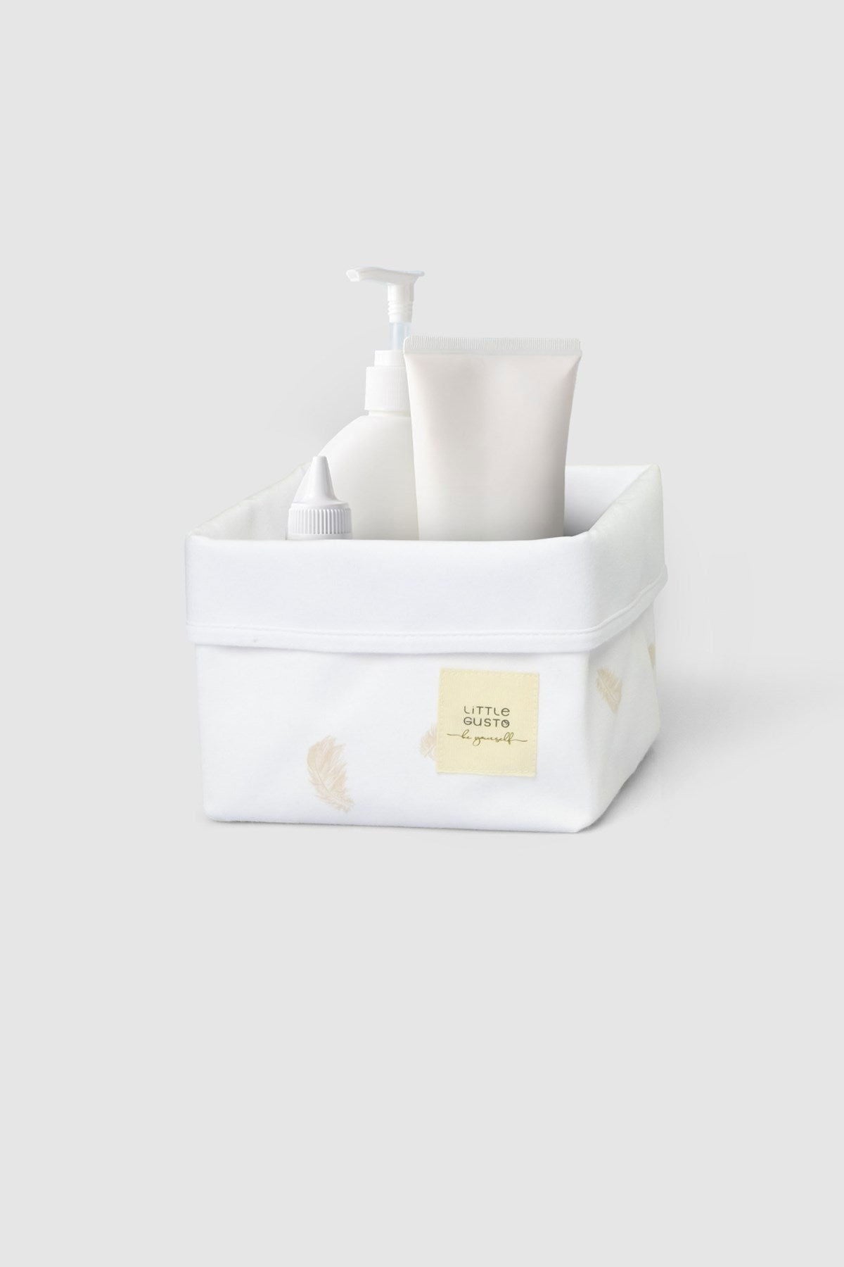 Organik Pamuk Organizer Sepet Bebek Feather 15x17 cm - Little Gusto