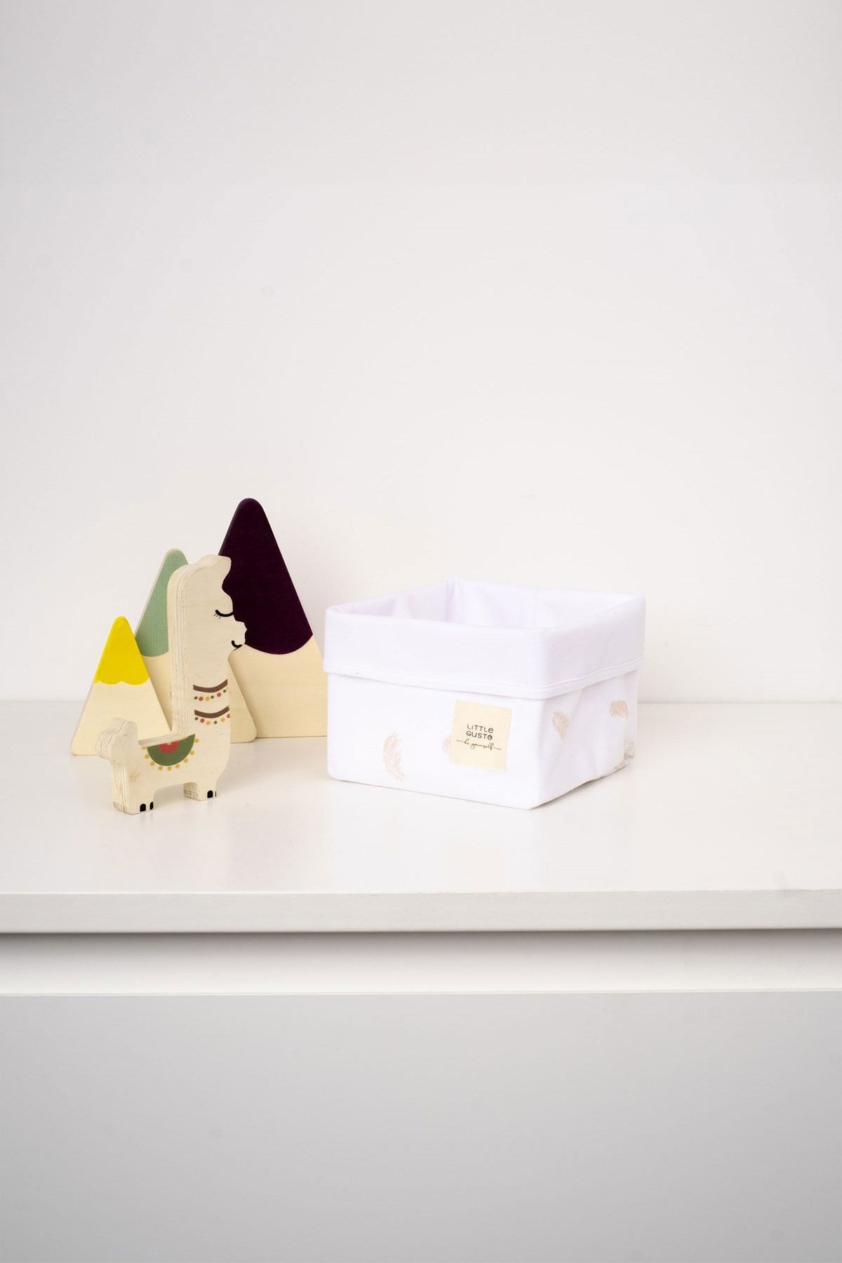 Organik Pamuk Organizer Sepet Bebek Feather 15x17 cm - Little Gusto