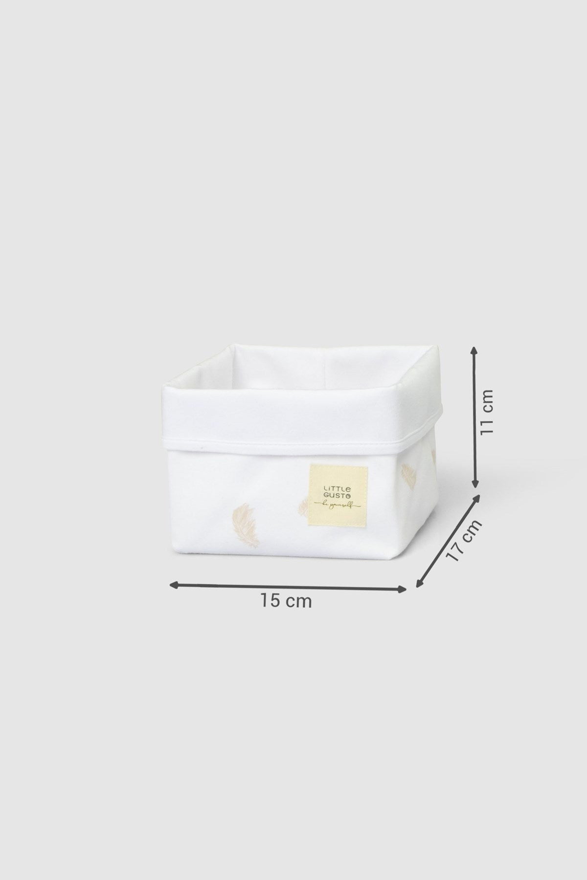 Organik Pamuk Organizer Sepet Bebek Feather 15x17 cm - Little Gusto