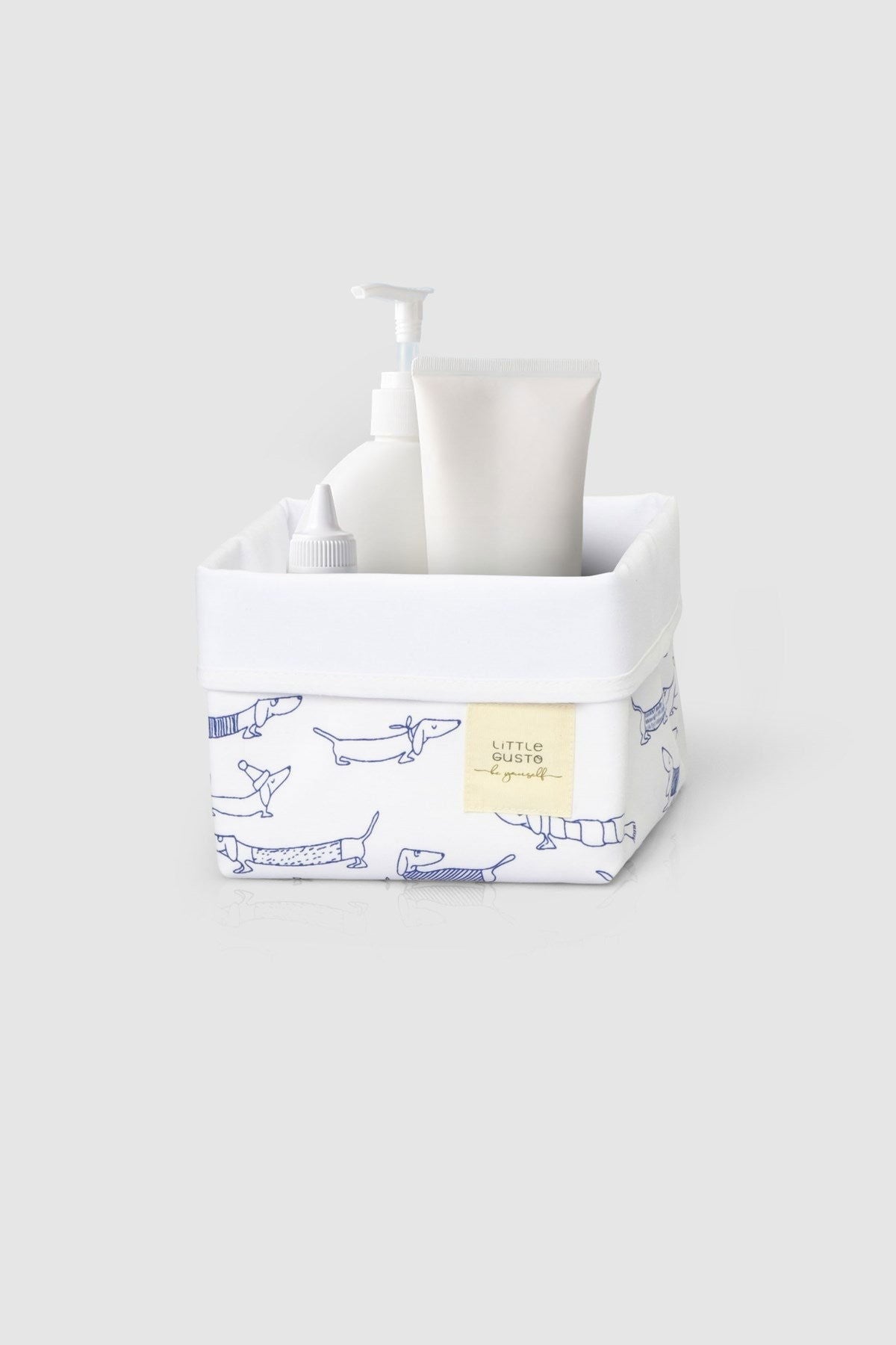 Organik Pamuk Organizer Sepet Bebek Paw 15x17 cm. - Little Gusto