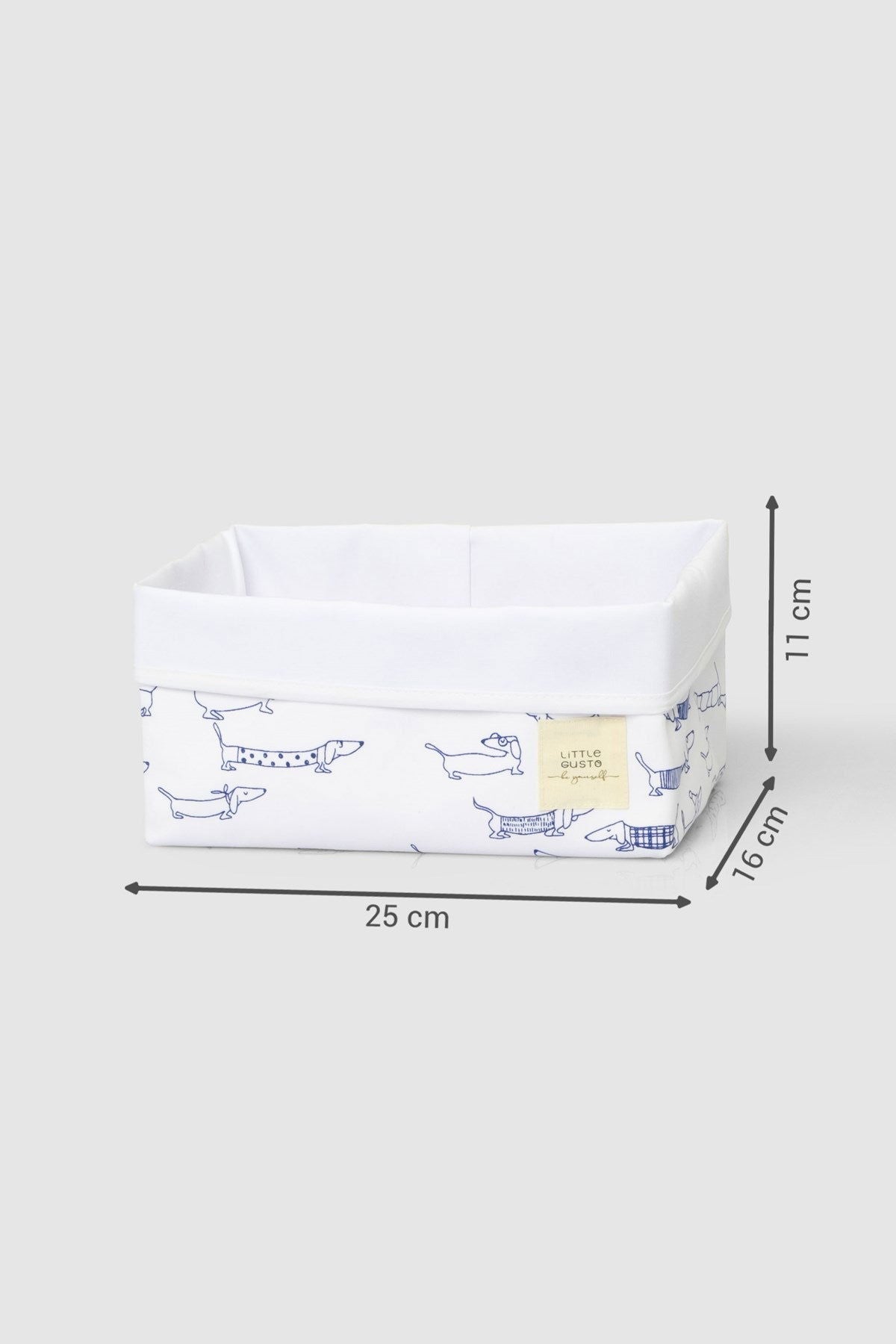 Organik Pamuk Organizer Sepet Bebek Paw 25x16 cm. - Little Gusto