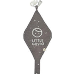Organik Pamuk Örgü Bebek Cosmos Gri Emzik Bezi - Little Gusto - Bebek Emzik Bezi