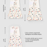 Organik Pamuk Pelerinli Uyku Tulumu Animal Desenli 0-6 Ay - Little Gusto