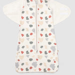 Organik Pamuk Pelerinli Uyku Tulumu Animal Desenli 0-6 Ay - Little Gusto