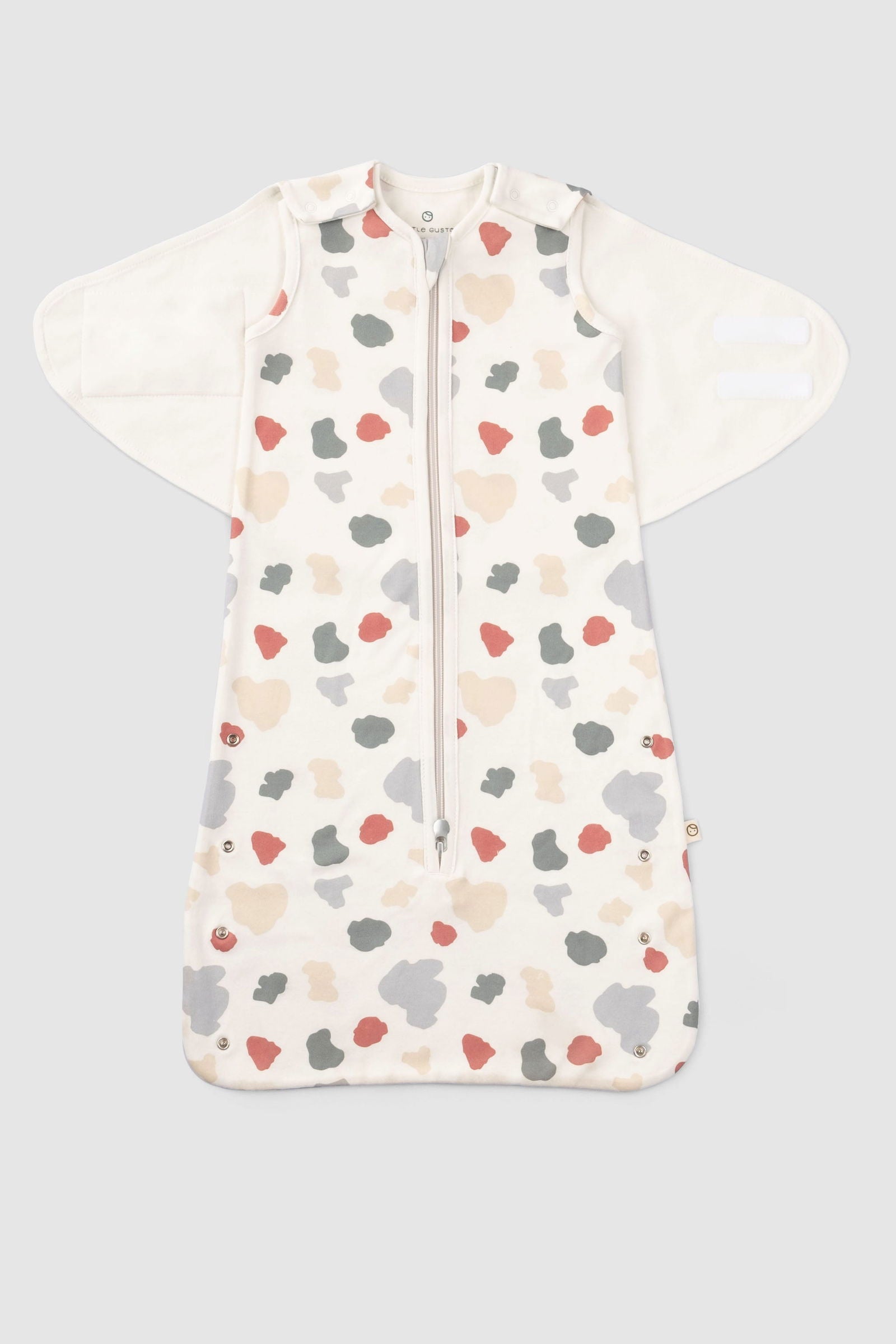 Organik Pamuk Pelerinli Uyku Tulumu Animal Desenli 0-6 Ay - Little Gusto